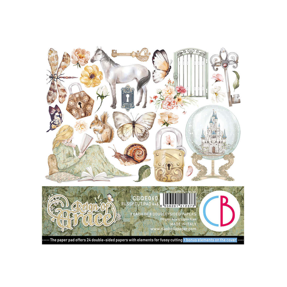 Ciao Bella Papercrafting Reign of Grace 6x6 Inch Paper Pad (CBQE060) Ciao Bella Papercrafting Reign of Grace 6x6 Inch Paper Pad (CBQE060)
