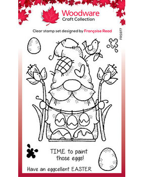 Woodware Egg Painting Gnome Clear Stamps (FRS977)