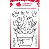 Woodware Flower Pot Gnome Clear Stamps (FRS978)
