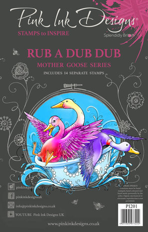 Pink Ink Designs Mother Goose Series Rub A Dub Dub A5 Clear Stamps (PI201) Pink Ink Designs Mother Goose Series Rub A Dub Dub A5 Clear Stamps (PI201)
