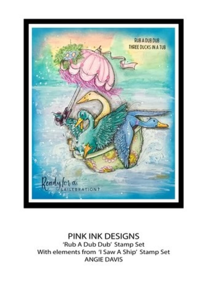 Pink Ink Designs Mother Goose Series Rub A Dub Dub A5 Clear Stamps (PI201) Pink Ink Designs Mother Goose Series Rub A Dub Dub A5 Clear Stamps (PI201)