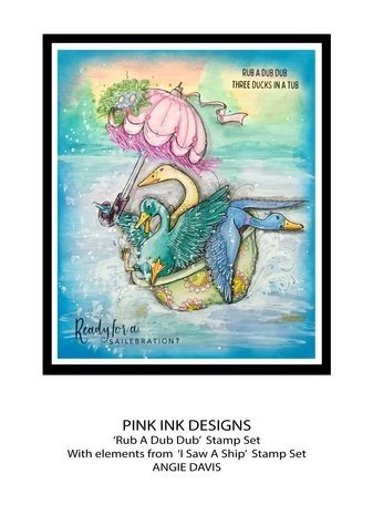 Pink Ink Designs Mother Goose Series Rub A Dub Dub A5 Clear Stamps (PI201) Pink Ink Designs Mother Goose Series Rub A Dub Dub A5 Clear Stamps (PI201)