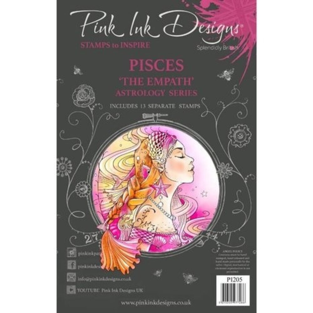 Pink Ink Designs Astrology Series Pisces "The Empath" A5 Clear Stamps (PI205) Pink Ink Designs Astrology Series Pisces "The Empath" A5 Clear Stamps (PI205)