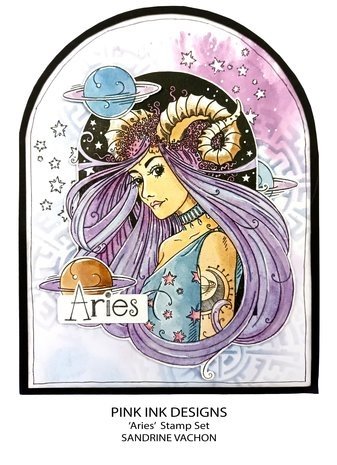 Pink Ink Designs Astrology Series Aries "Trailblazer" A5 Clear Stamps (PI206) Pink Ink Designs Astrology Series Aries "Trailblazer" A5 Clear Stamps (PI206)