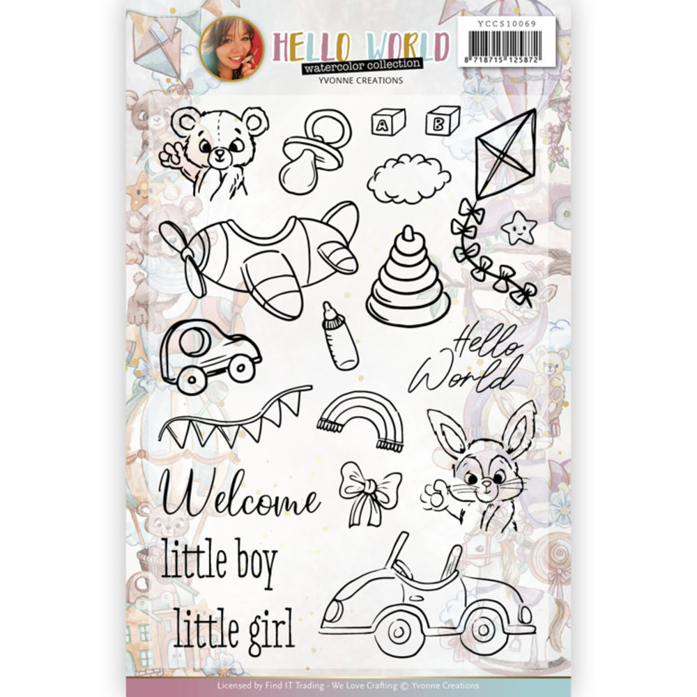 Yvonne Creations Hello World Clear Stamp Set (YCCS10069)