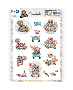 Yvonne Creations 3D Push Out Hello World Playing Teddybear (SB10727) Yvonne Creations 3D Push Out Hello World Playing Teddybear (SB10727)