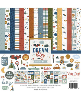 Echo Park Dream Big Little Boy 12x12 Inch Collection Kit (DBB304016) Echo Park Dream Big Little Boy 12x12 Inch Collection Kit (DBB304016)