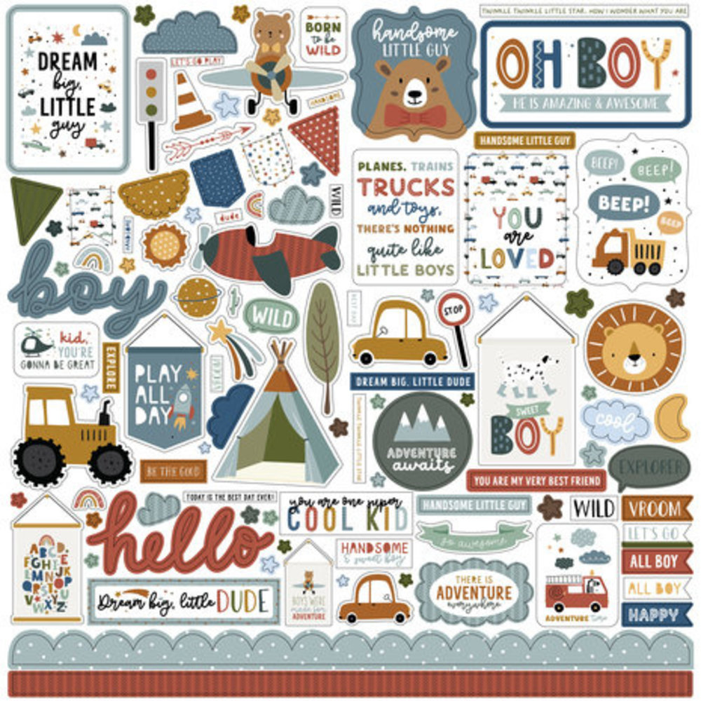 Echo Park Dream Big Little Boy 12x12 Inch Collection Kit (DBB304016) Echo Park Dream Big Little Boy 12x12 Inch Collection Kit (DBB304016)