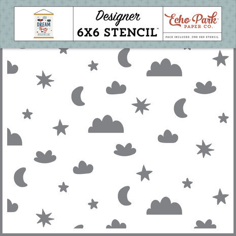 Echo Park Dream Big Little Boy To The Moon And Back Stencil (DBB304035) Echo Park Dream Big Little Boy To The Moon And Back Stencil (DBB304035)