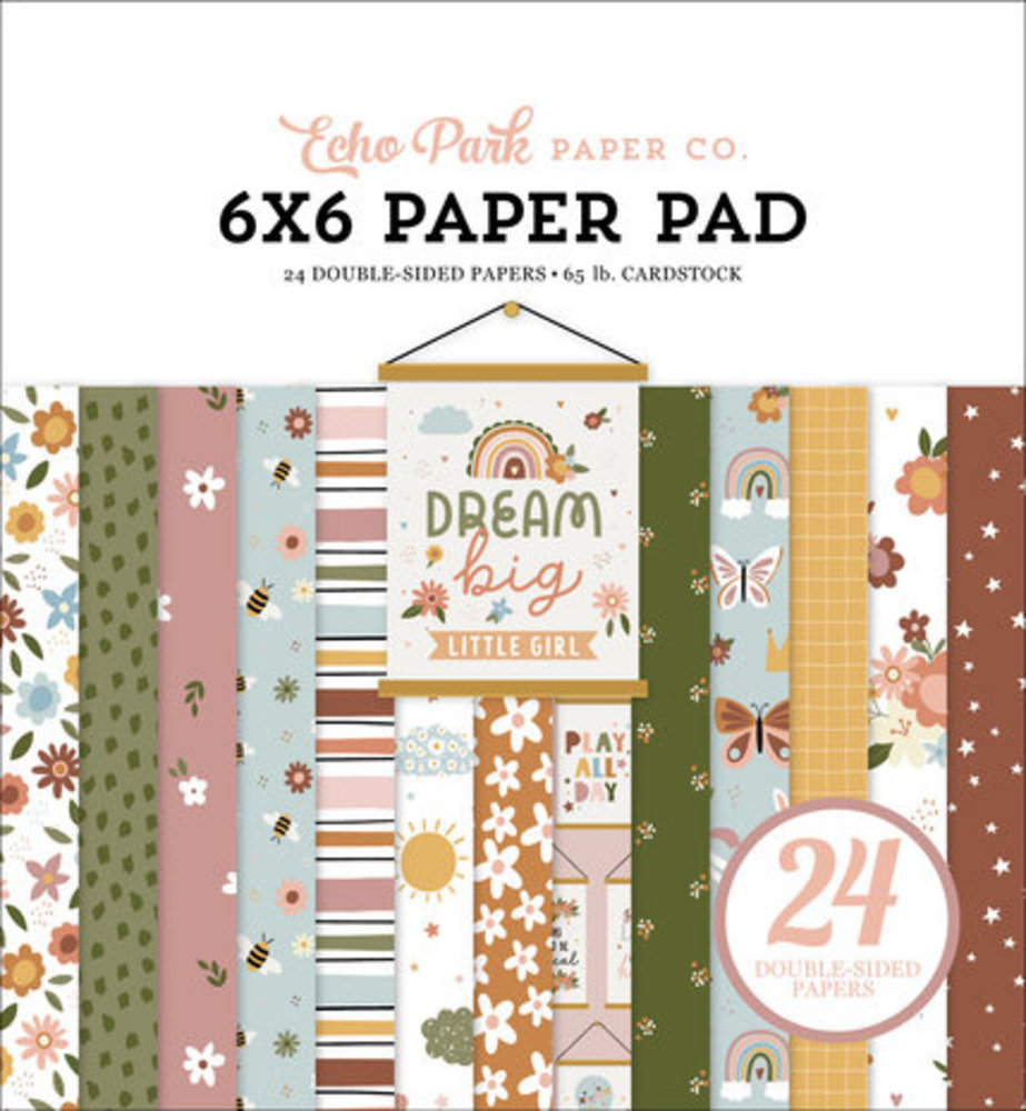 Echo Park Dream Big Little Girl 6x6 Inch Paper Pad (DBG305023) Echo Park Dream Big Little Girl 6x6 Inch Paper Pad (DBG305023)