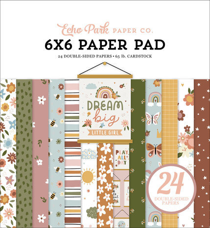 Echo Park Dream Big Little Girl 6x6 Inch Paper Pad (DBG305023) Echo Park Dream Big Little Girl 6x6 Inch Paper Pad (DBG305023)