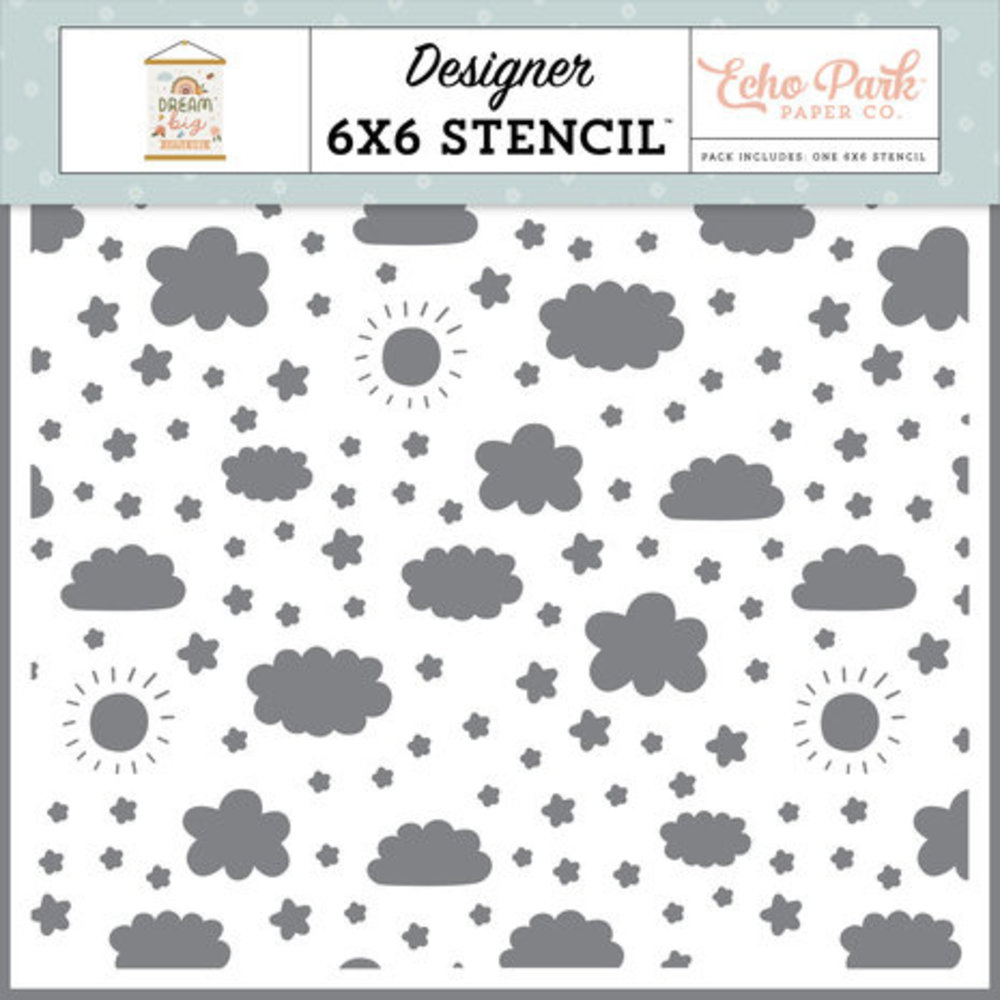 Echo Park Dream Big Little Girl Little Ray Of Sunshine Stencil (DBG305034) Echo Park Dream Big Little Girl Little Ray Of Sunshine Stencil (DBG305034)
