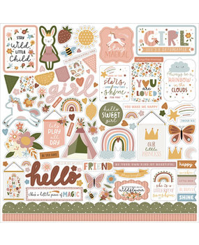 Echo Park Dream Big Little Girl 12x12 Inch Element Sticker (DBG305014)