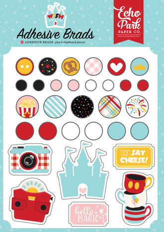 Echo Park Wish Upon A Star 2 Adhesive Brads (WUS306020)