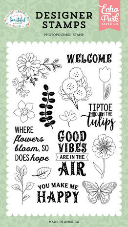 Echo Park Life Is Beautiful Where Flowers Bloom Clear Stamps (LIB309044) Echo Park Life Is Beautiful Where Flowers Bloom Clear Stamps (LIB309044)