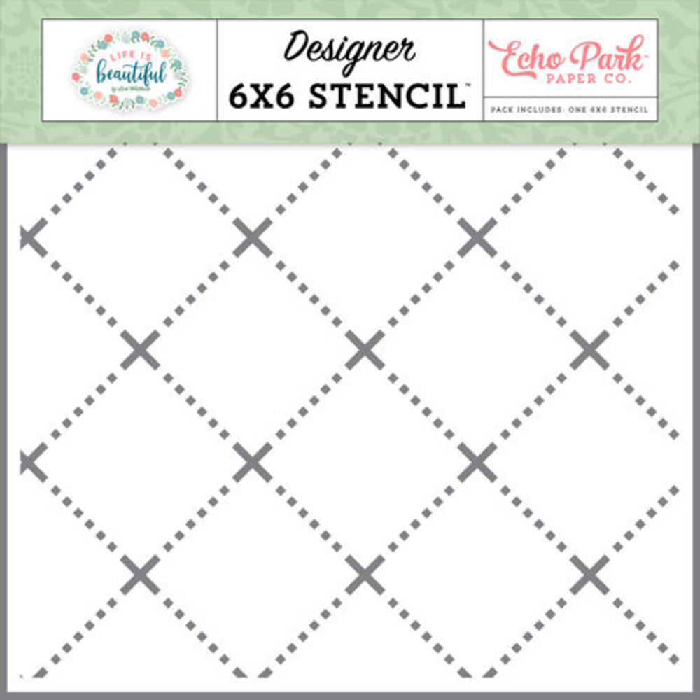 Echo Park Life Is Beautiful Dreamy Day Diagonal Stencil (LIB309034)