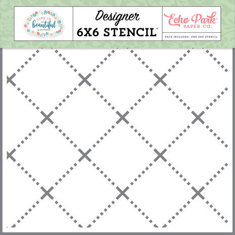 Echo Park Life Is Beautiful Dreamy Day Diagonal Stencil (LIB309034)