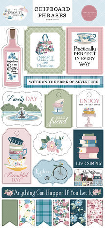 Carta Bella My Favorite Things 6x13 Inch Chipboard Phrases (CBMFT307022)