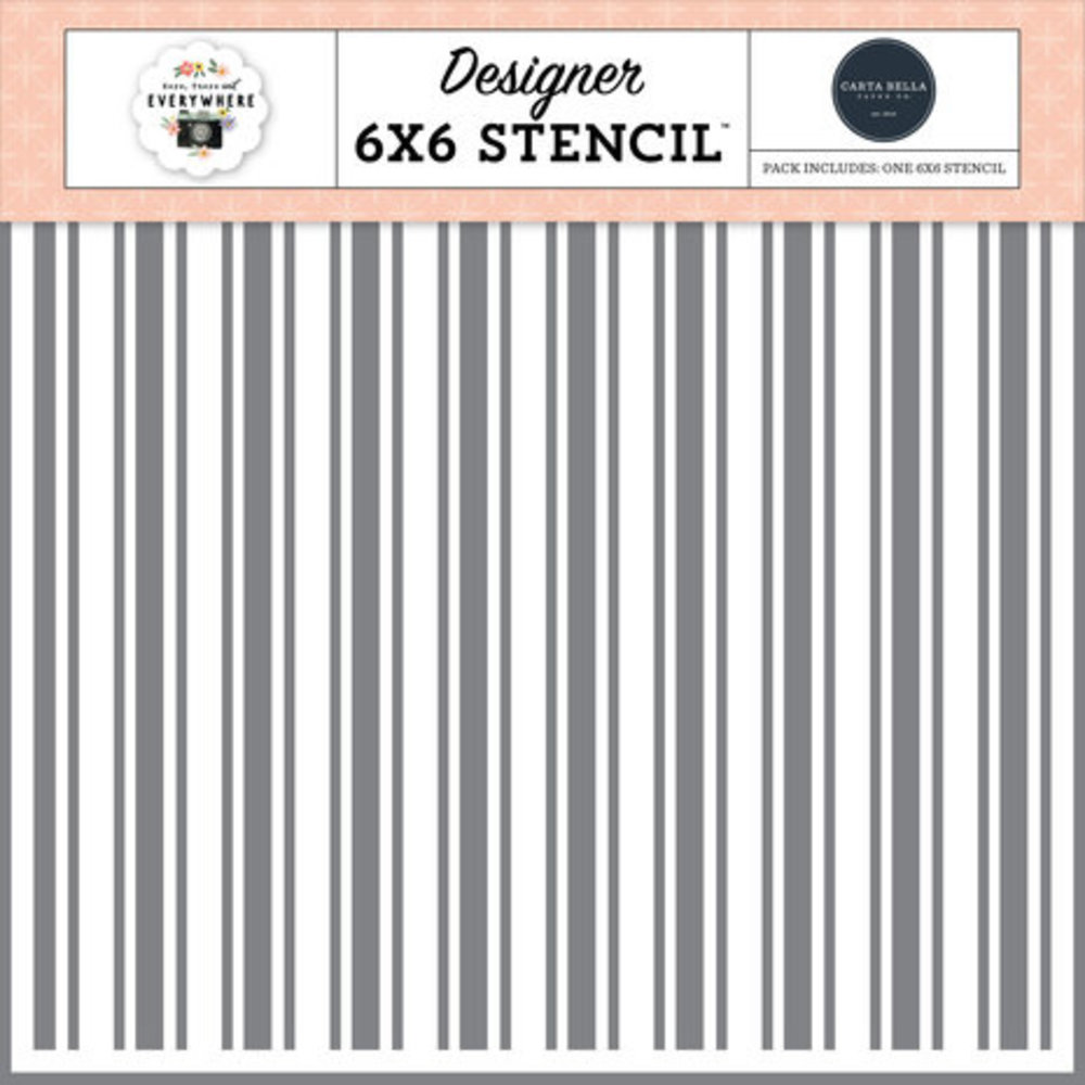 Carta Bella Here There And Everywhere Our Story Stripes Stencil (CBHTE308034) Carta Bella Here There And Everywhere Our Story Stripes Stencil (CBHTE308034)