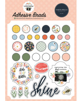 Carta Bella Here There And Everywhere Adhesive Brads (CBHTE308020) Carta Bella Here There And Everywhere Adhesive Brads (CBHTE308020)