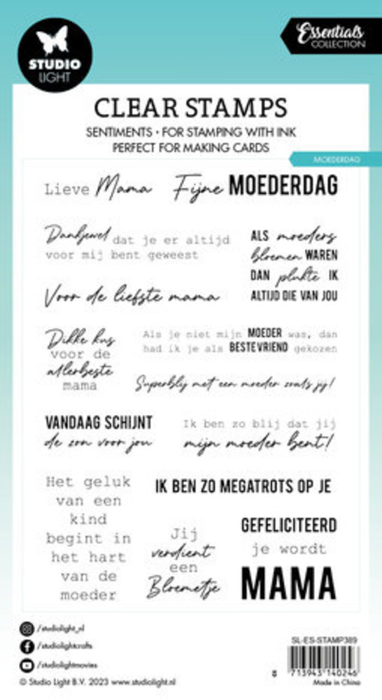 Studio Light Essentials Clear Stamp Moederdag (SL-ES-STAMP389) Studio Light Essentials Clear Stamp Moederdag (SL-ES-STAMP389)