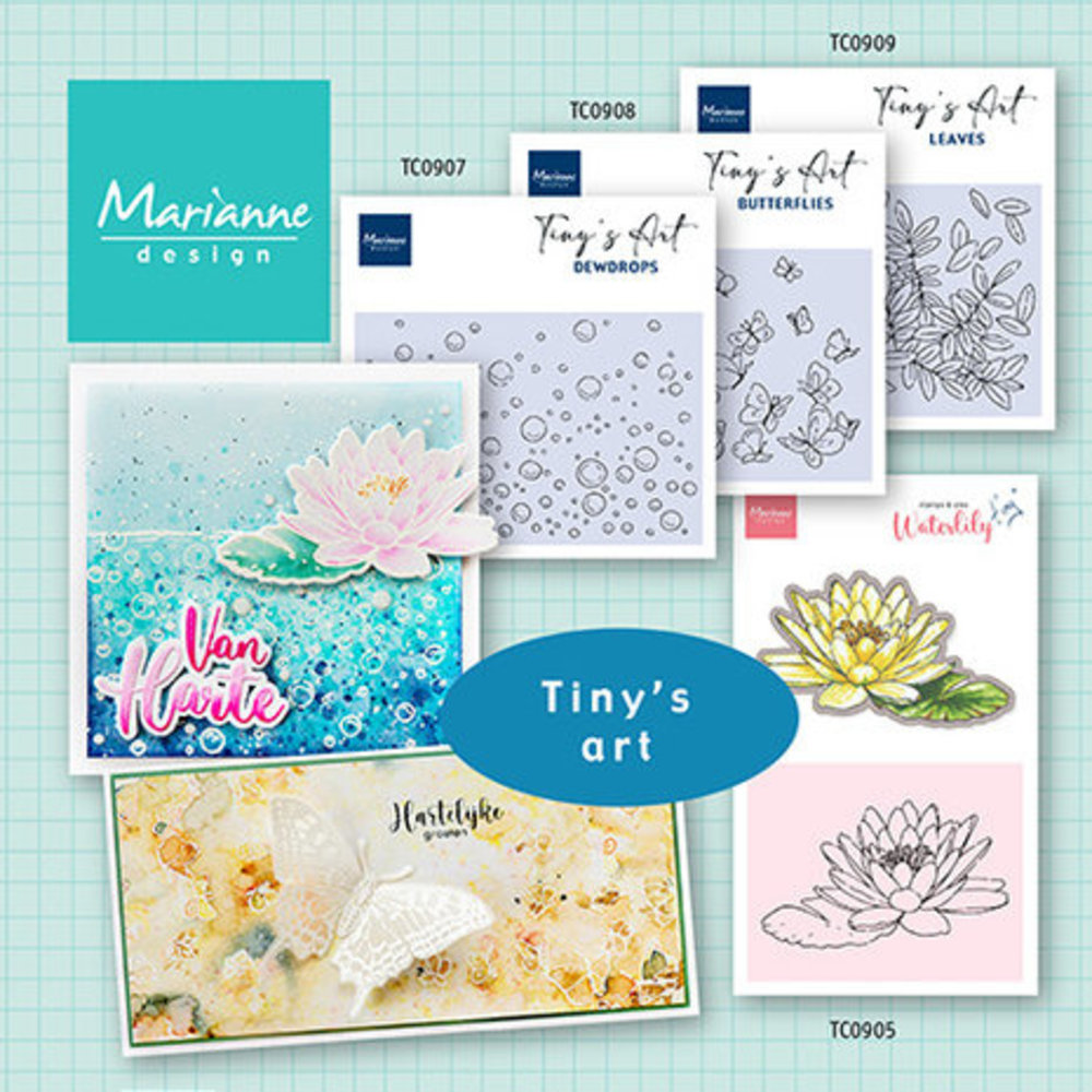 Marianne Design Stamp & Die Tiny's Flowers Water Lily (TC0905)