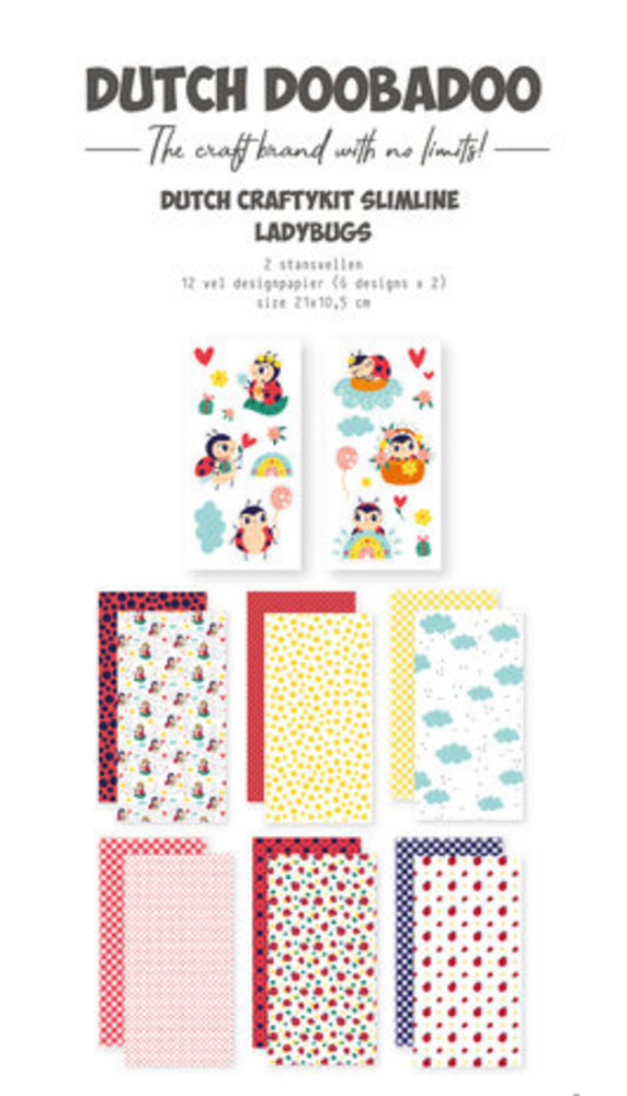 Dutch Doobadoo Crafty Paper Slimline Ladybugs (473.005.040) Dutch Doobadoo Crafty Paper Slimline Ladybugs (473.005.040)