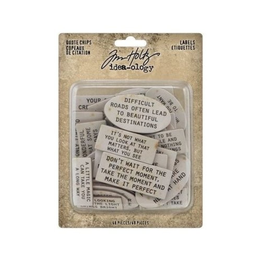 Idea-ology Tim Holtz Quote Chips Labels (TH94320) Idea-ology Tim Holtz Quote Chips Labels (TH94320)