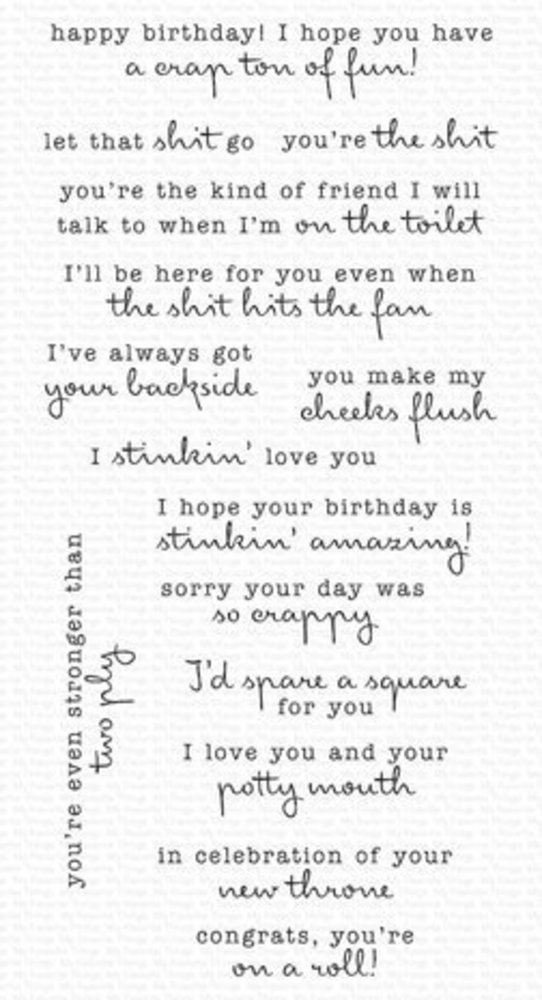 My Favorite Things Toilet Talk Clear Stamps (CS-759)