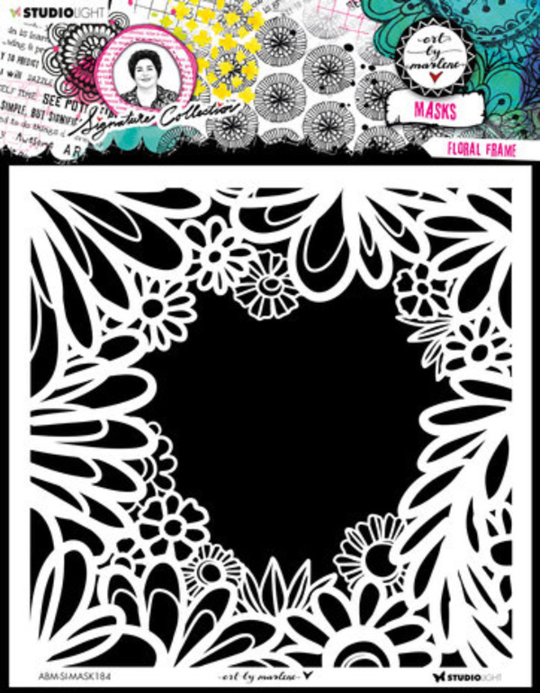 Studio Light Signature Collection Masking Stencil Floral Frame (ABM-SI-MASK184)