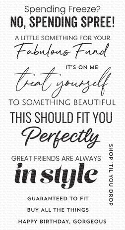 My Favorite Things Spending Spree Clear Stamps (CS-767) My Favorite Things Spending Spree Clear Stamps (CS-767)