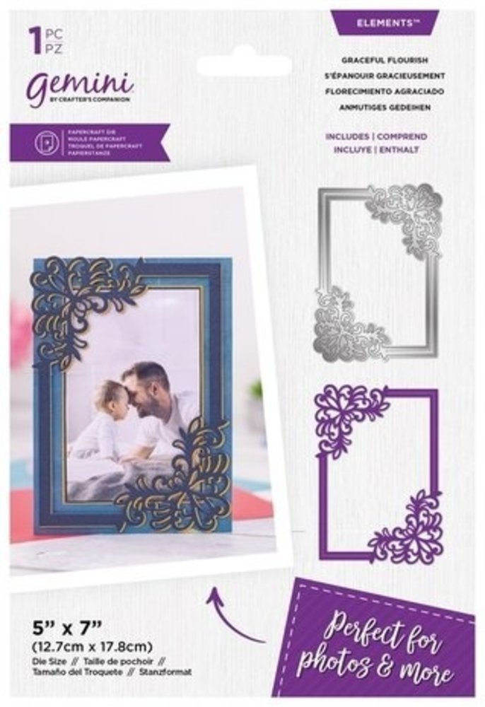 Gemini Fancy Frame Graceful Flourish Elements Dies (GEM-MD-ELE-FFD-GRFL) Gemini Fancy Frame Graceful Flourish Elements Dies (GEM-MD-ELE-FFD-GRFL)
