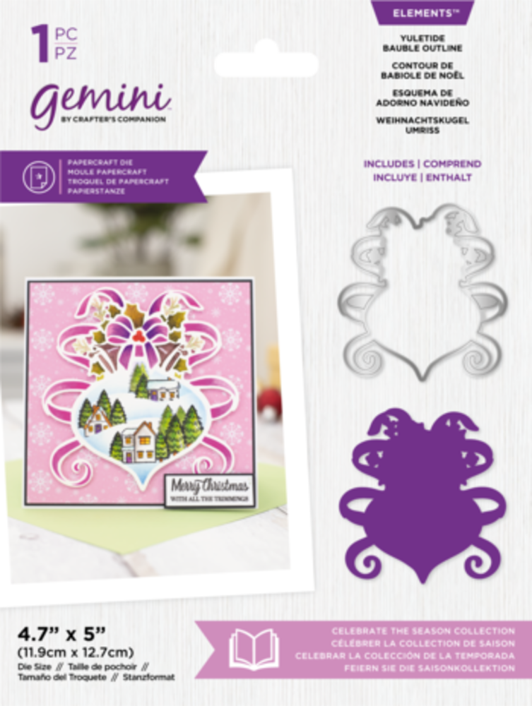 Gemini Celebrate the Season Yuletide Bauble Outline Elements Dies (GEM-MD-ELE-YULBAO) Gemini Celebrate the Season Yuletide Bauble Outline Elements Dies (GEM-MD-ELE-YULBAO)