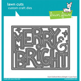 Lawn Fawn Giant Outlined Merry & Bright Dies (LF2973)