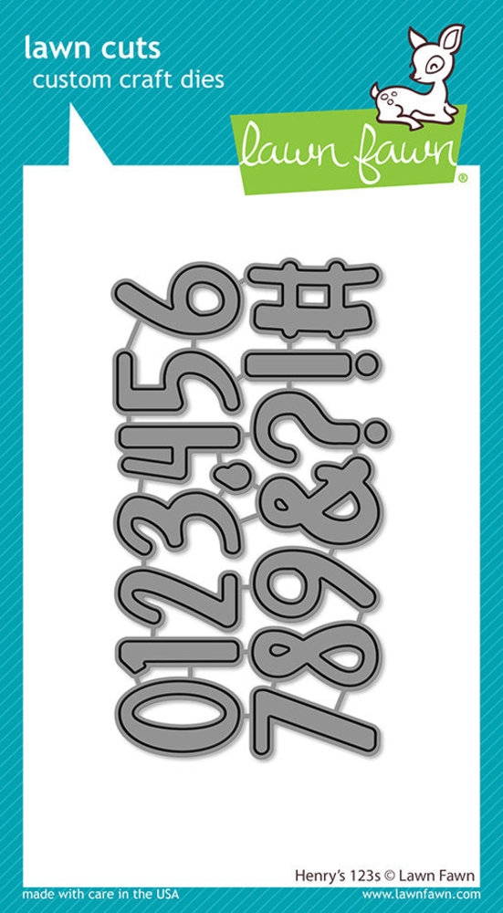 Lawn Fawn Henry's 123s Dies (LF2815) Lawn Fawn Henry's 123s Dies (LF2815)