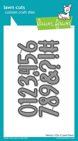 Lawn Fawn Henry's 123s Dies (LF2815) Lawn Fawn Henry's 123s Dies (LF2815)