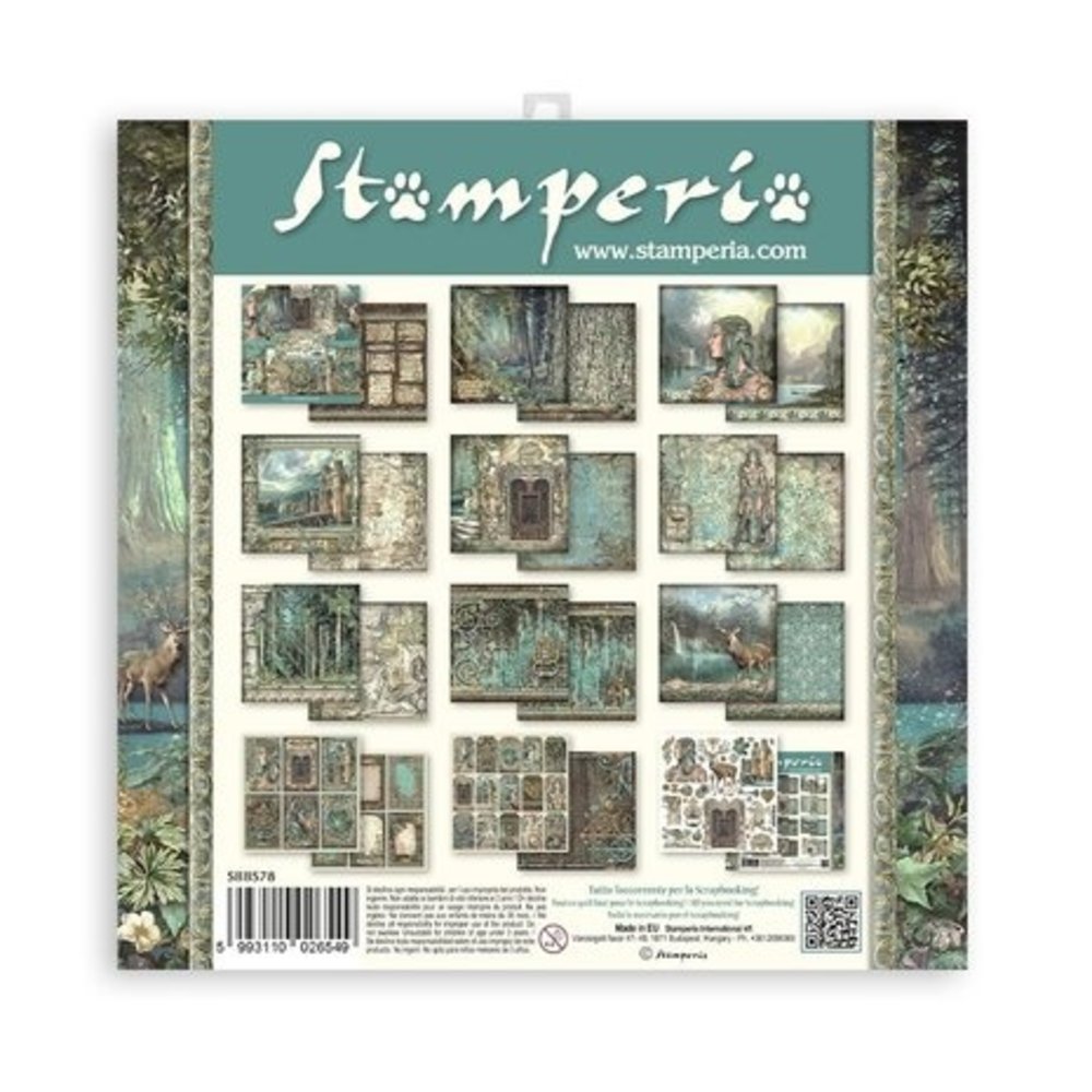 Stamperia Magic Forest 8x8 Inch Paper Pack (SBBS78)