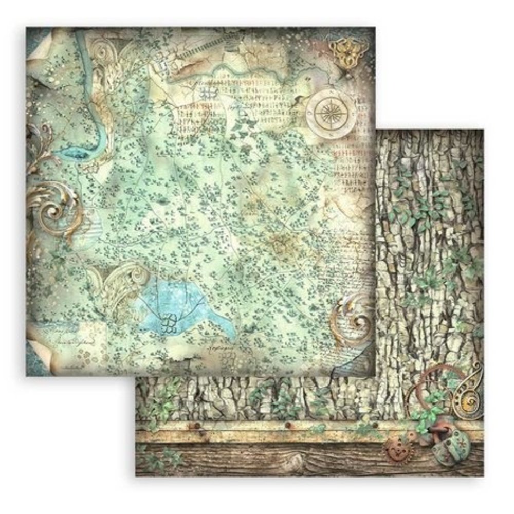 Stamperia Magic Forest Maxi Background 12x12 Inch Paper Pack (SBBL131) Stamperia Magic Forest Maxi Background 12x12 Inch Paper Pack (SBBL131)