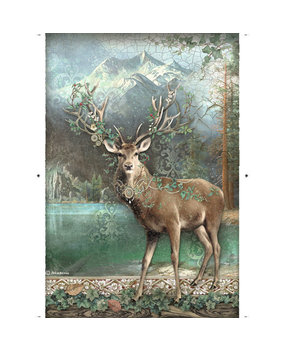 Stamperia Magic Forest Deer Rice Paper A4 (DFSA4750) Stamperia Magic Forest Deer Rice Paper A4 (DFSA4750)