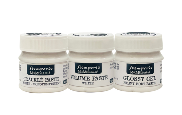 Stamperia Mixed Media Art Selection Volume/Glossy/Crackle (3x50ml) (K3PXMM) Stamperia Mixed Media Art Selection Volume/Glossy/Crackle (3x50ml) (K3PXMM)