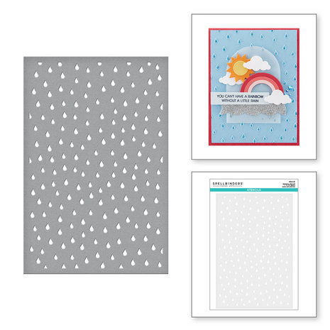 Spellbinders Raindrop Stencil (STN-047) Spellbinders Raindrop Stencil (STN-047)