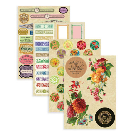 Spellbinders Flea Market Finds Stationer's Boutique Sticker Pad (CH-027) Spellbinders Flea Market Finds Stationer's Boutique Sticker Pad (CH-027)