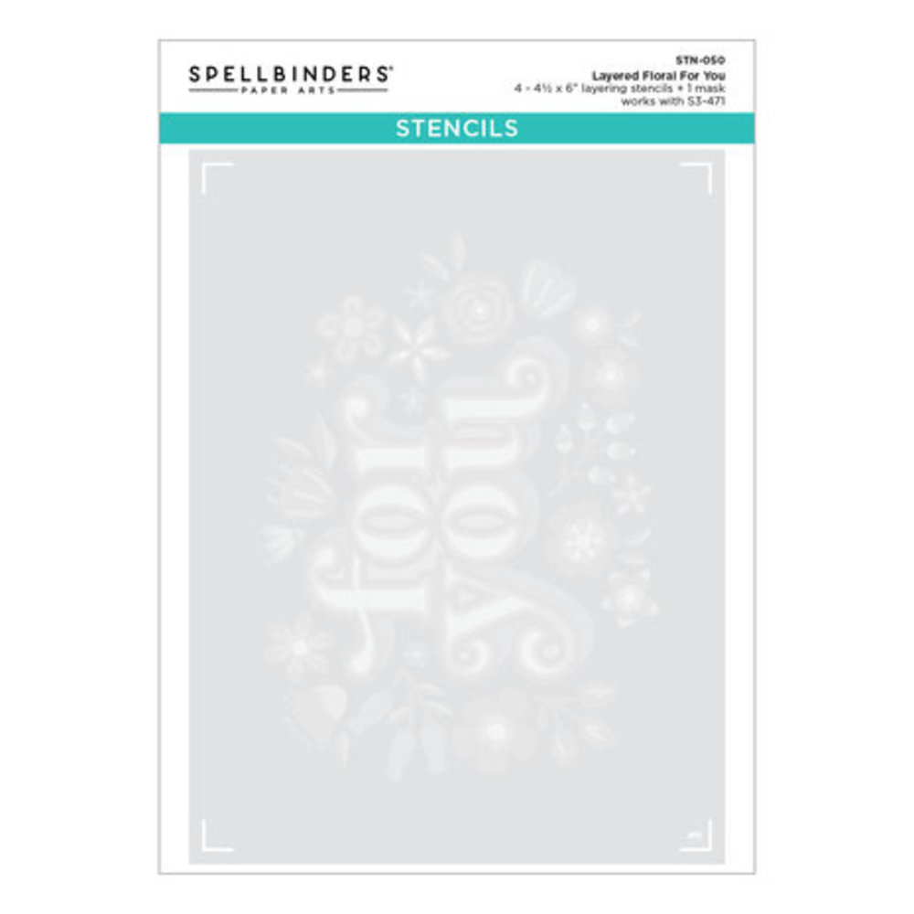 Spellbinders Layered Stencil Collection Layered Floral For You Stencils (STN-050) Spellbinders Layered Stencil Collection Layered Floral For You Stencils (STN-050)