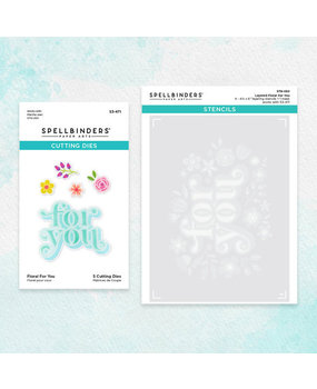 Spellbinders Layered Stencil Collection Floral For You Stencil & Die Bundle (BD-0749)