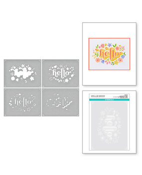 Spellbinders Layered Stencil Collection Layered Floral Hello Stencils (STN-051) Spellbinders Layered Stencil Collection Layered Floral Hello Stencils (STN-051)