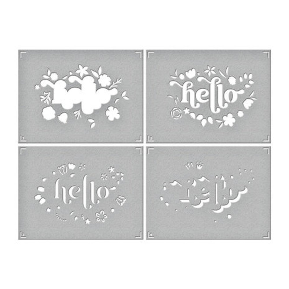 Spellbinders Layered Stencil Collection Layered Floral Hello Stencils (STN-051) Spellbinders Layered Stencil Collection Layered Floral Hello Stencils (STN-051)