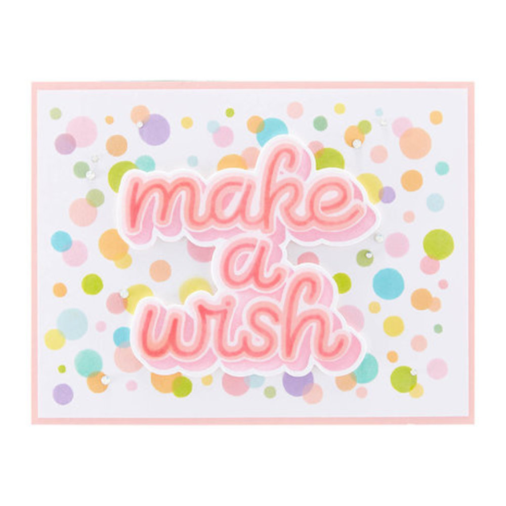 Spellbinders Layered Stencil Collection Make A Wish Confetti Dies (S3-473)