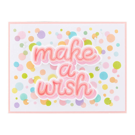 Spellbinders Layered Stencil Collection Make A Wish Confetti Dies (S3-473)