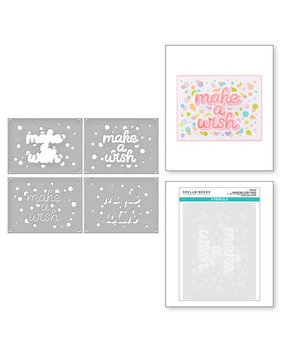 Spellbinders Layered Stencil Collection Layered Make a Wish Confetti Stencils (STN-053) Spellbinders Layered Stencil Collection Layered Make a Wish Confetti Stencils (STN-053)