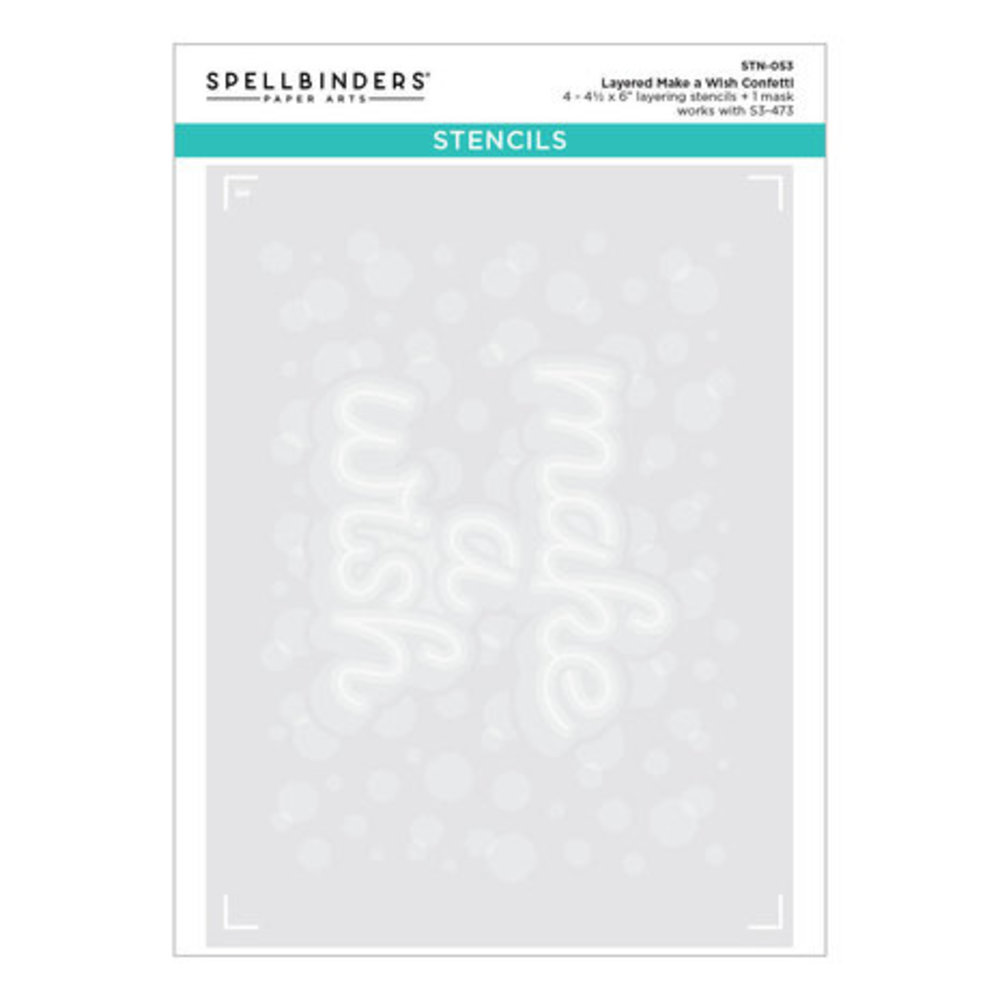 Spellbinders Layered Stencil Collection Layered Make a Wish Confetti Stencils (STN-053) Spellbinders Layered Stencil Collection Layered Make a Wish Confetti Stencils (STN-053)